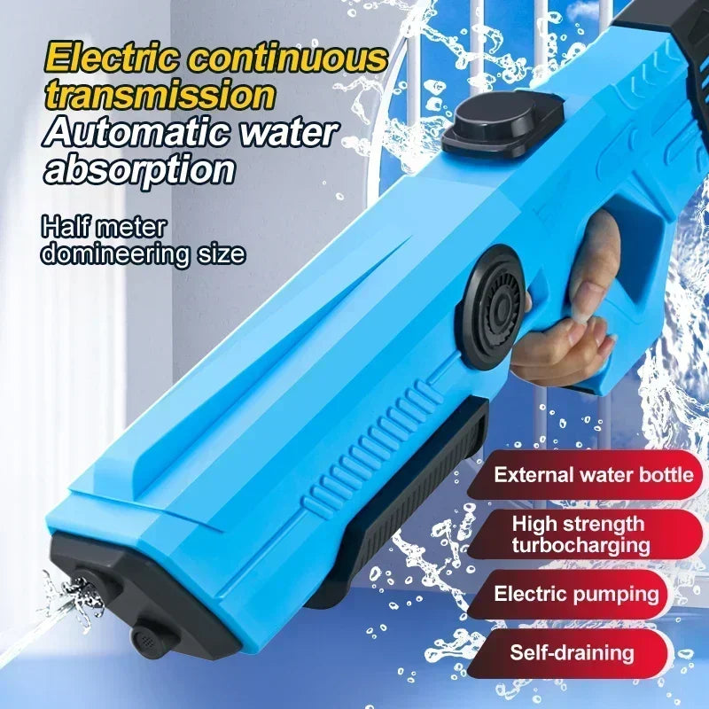 Electric Automatic Water Gun Toy – Kids Summer Outdoor Play Electric Water Gun Qme