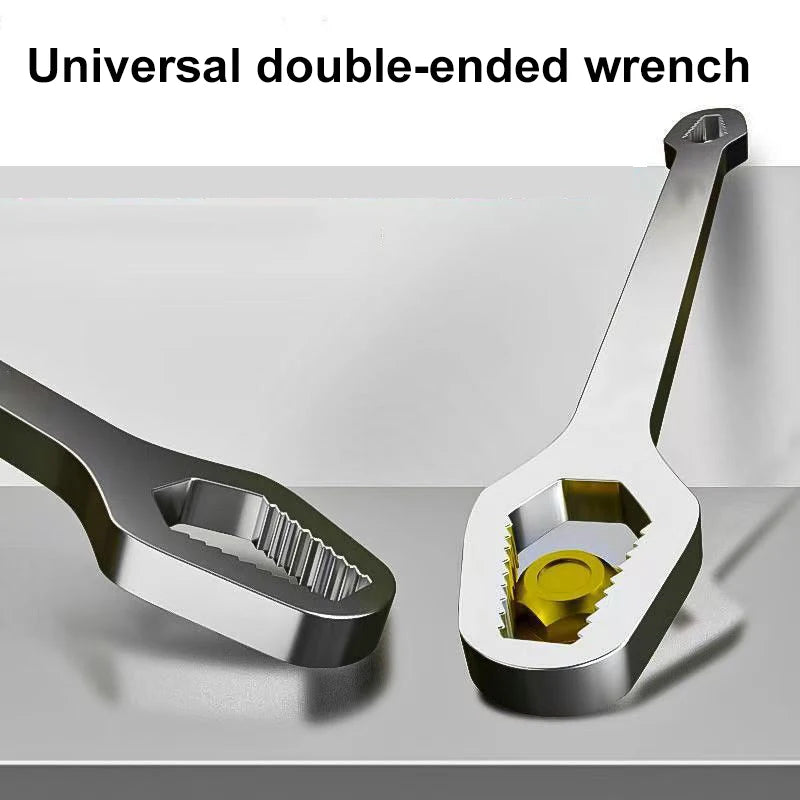 Double-Ended Ratchet Wrench 8–22mm | Adjustable Spanner Ratchet Wrench Qst