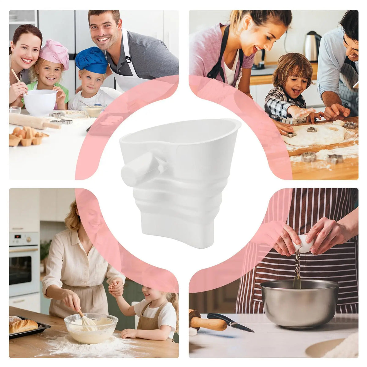 Silicone Flour Funnel Pouring Attachment for Stand Mixers Stand Mixer Attachment Qme