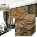 3D Brick Self-Adhesive Waterproof Wallpaper Panels | 7 Colors Self-Adhesive Wallpaper Qme retro yellow 38.5x35 40pcs