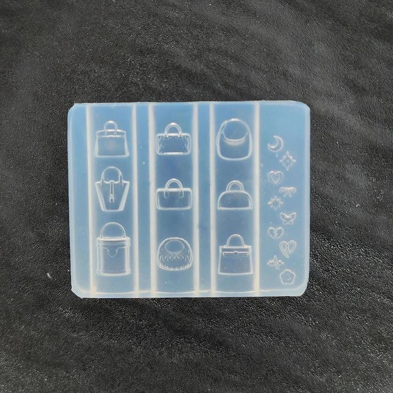3D Cartoon Bag Silicone Nail Art Mold – DIY Nail Charms Nail Art Mold Qst
