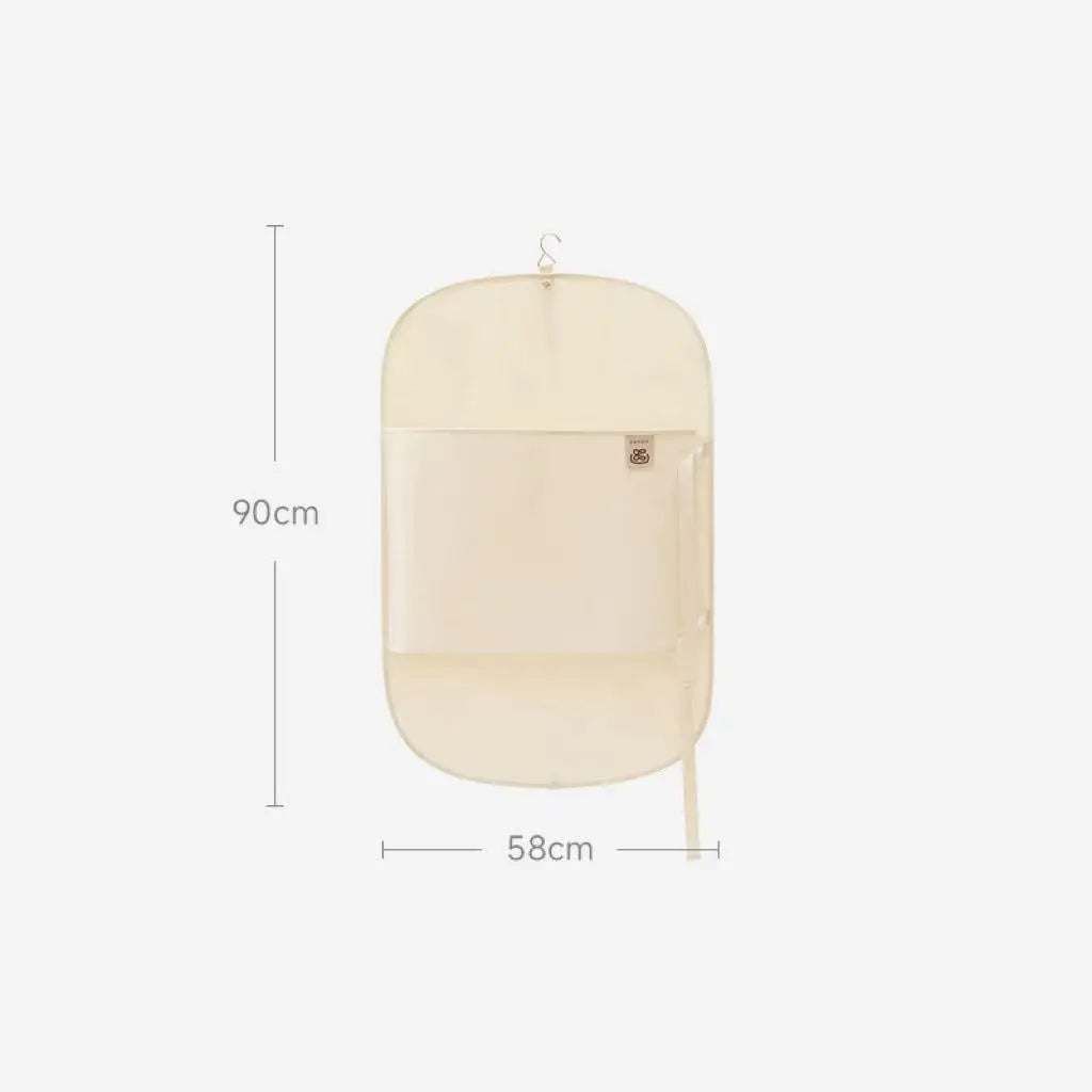 Collapsible Garment Storage Bag | Closet Compression Dust Pouch Garment Storage Bag Qme white M