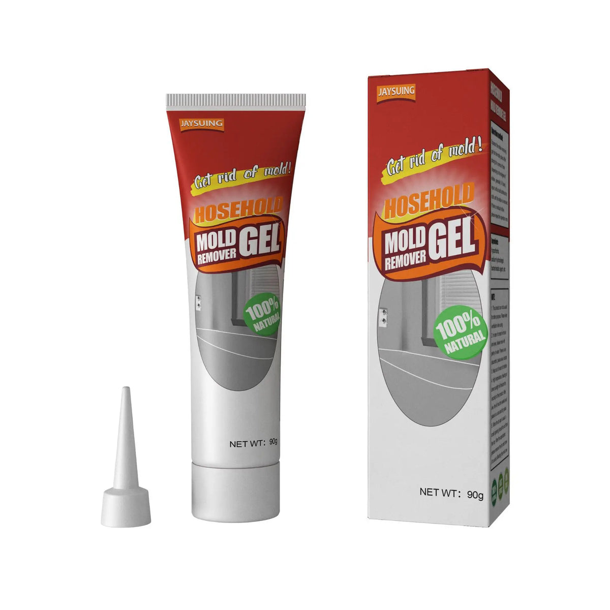 Mold Remover Gel – Mildew & Grout Stain Cleaner for Walls Mould Stain Remover Qme 90g Boxed