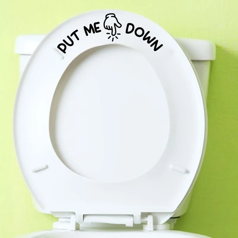 Funny "PUT ME DOWN" Toilet Vinyl Removable Decal Sticker Vinyl Wall Decal Qme