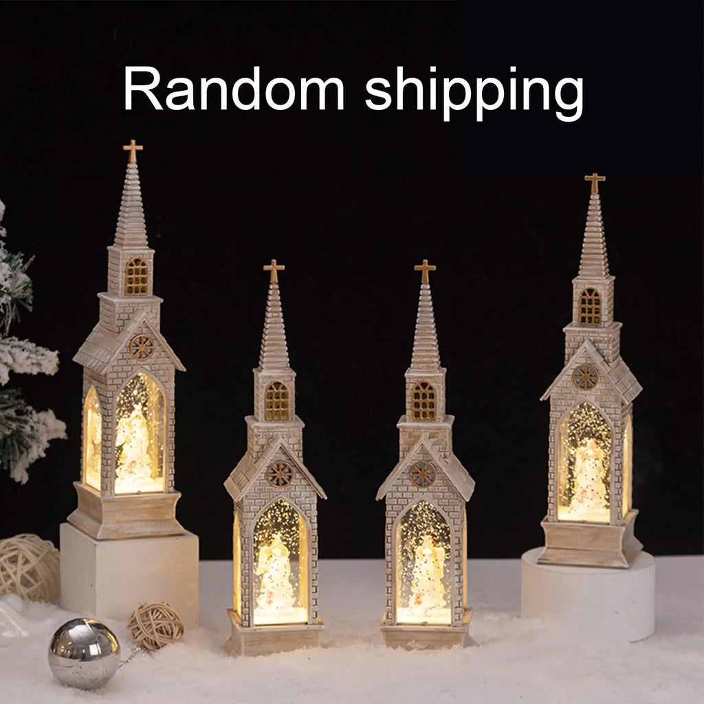 Christmas Tree LED Night Light House Shape Desktop Ornament LED Night Light Qme