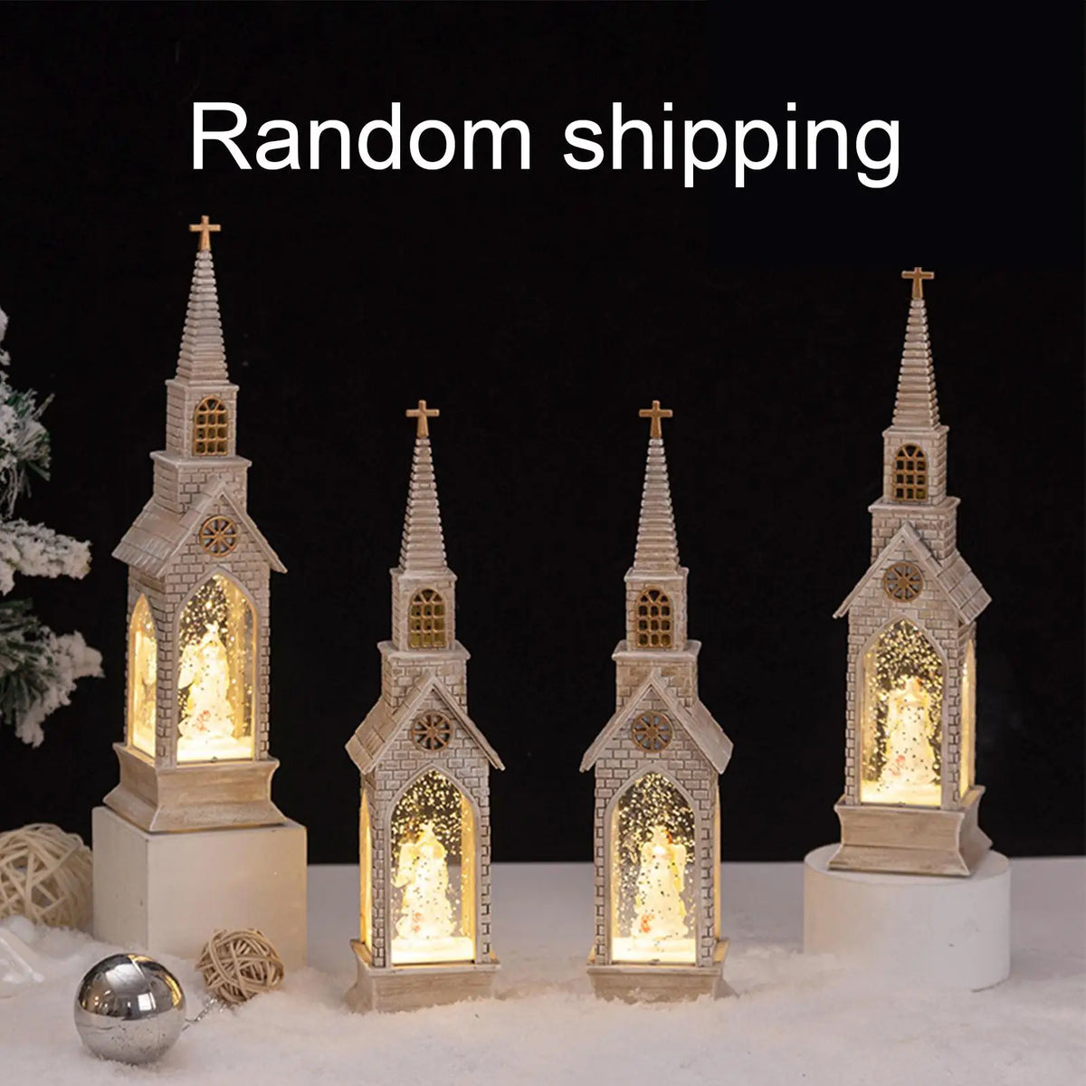 Christmas Tree LED Night Light House Shape Desktop Ornament LED Night Light Qme
