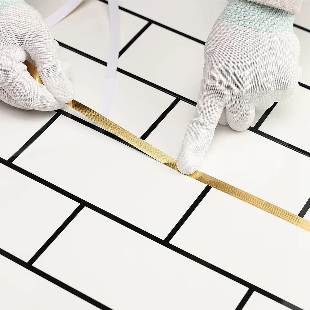 50M Self-Adhesive Tile Grout Seam Tape – Waterproof Floor & Wall Tile Seam Tape Qme