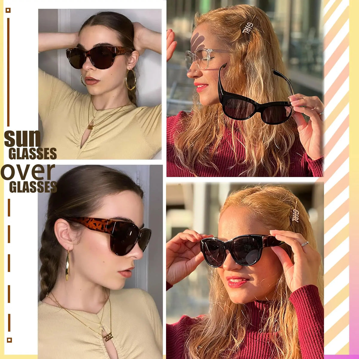 VOPHA Retro Fit-Over Sunglasses UV400 Polarized – Men & Women Fit-Over Sunglasses Qst