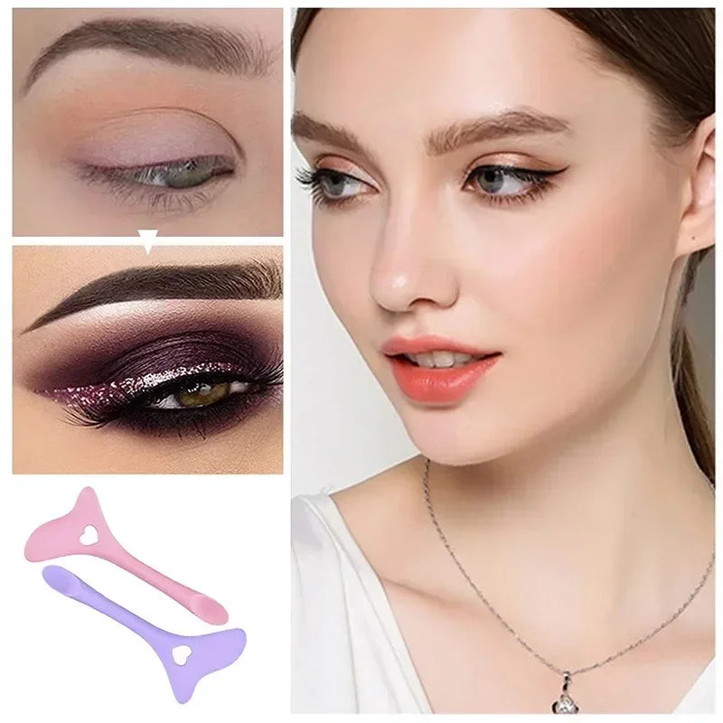 Silicone Eyeliner Stencil Wing Tips & Lip Liner Drawing Aid Eyeliner Stencil Tool Qme