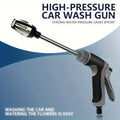 High-Pressure Car Wash Gun with Foam Bottle & Long Handle Car Wash Spray Gun Qme Water Gun