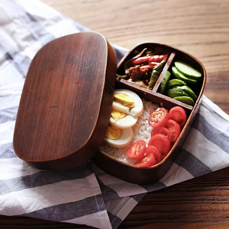 Japanese Ash Wood Bento Box | Single Layer 700ml Lunch Box Wooden Bento Box Qme
