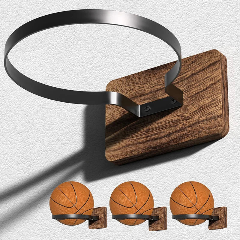 Metal Wall Mount Sports Ball Rack & Display Stand Organizer Wall Mount Ball Rack Qme