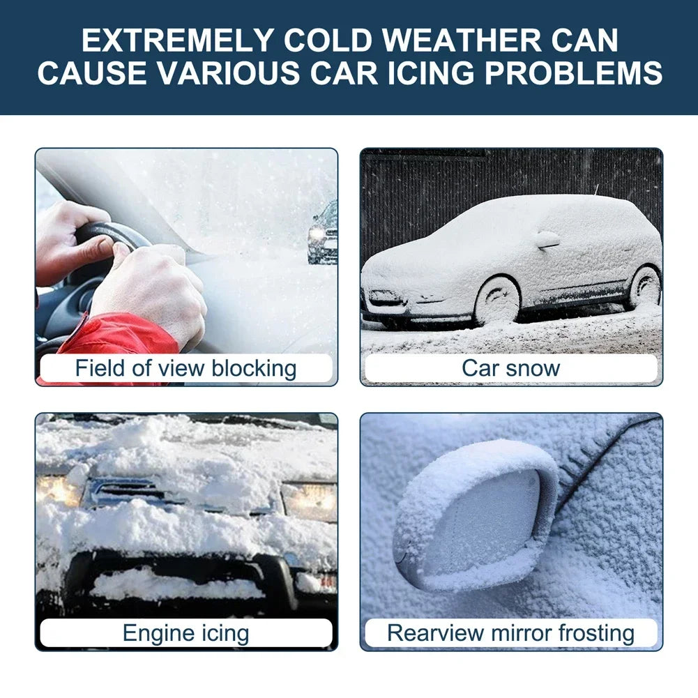 Solar Electromagnetic Windshield Defroster & Snow Removal Device Windshield Defroster Qme