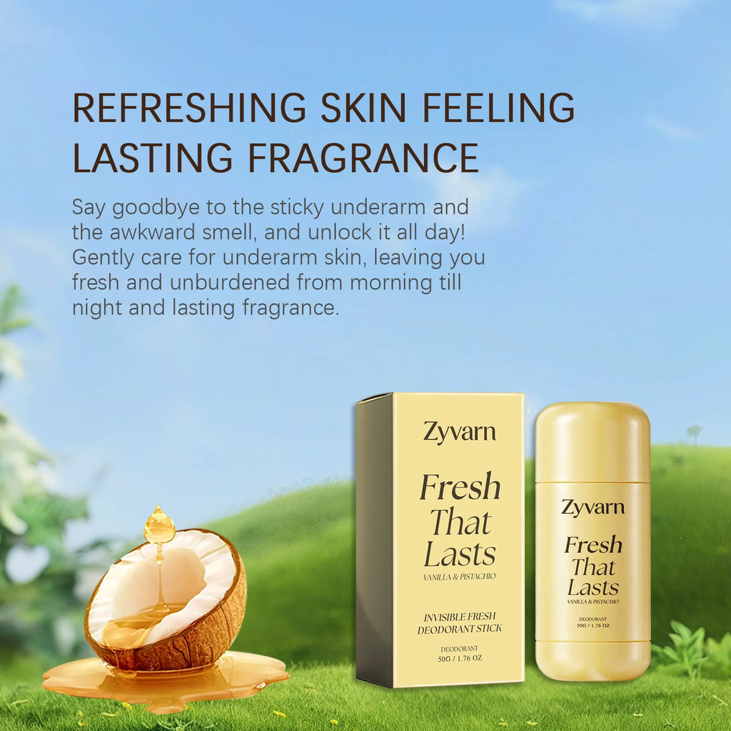 Vanilla Deodorant Stick 50g – Moisturizing Invisible Formula Body Deodorant Stick Qst