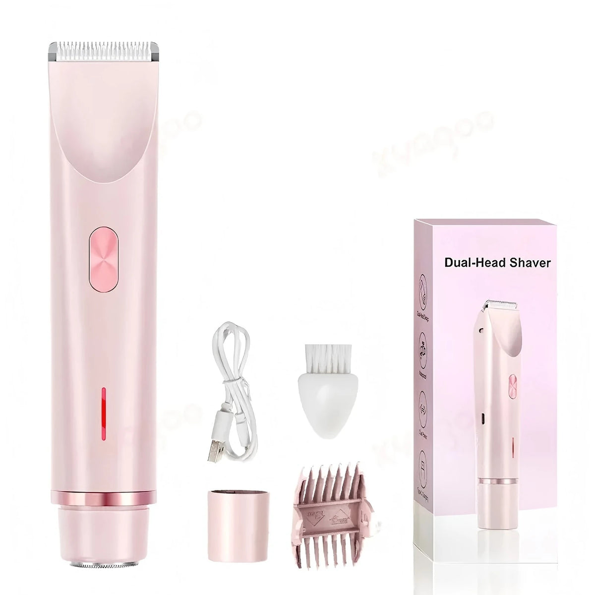 VIMYSHOW 2-in-1 Women's Electric Razor & Bikini Trimmer IPX7 Women's Electric Trimmer Qst Pink
