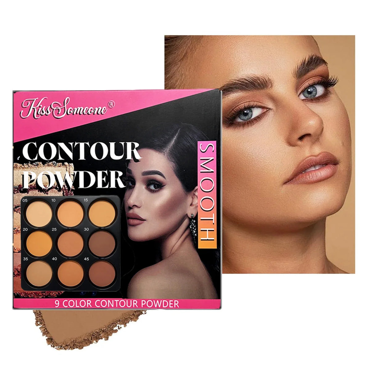 9 Shade Matte Contour Palette – Professional Powder Makeup Contour Powder Palette Qme