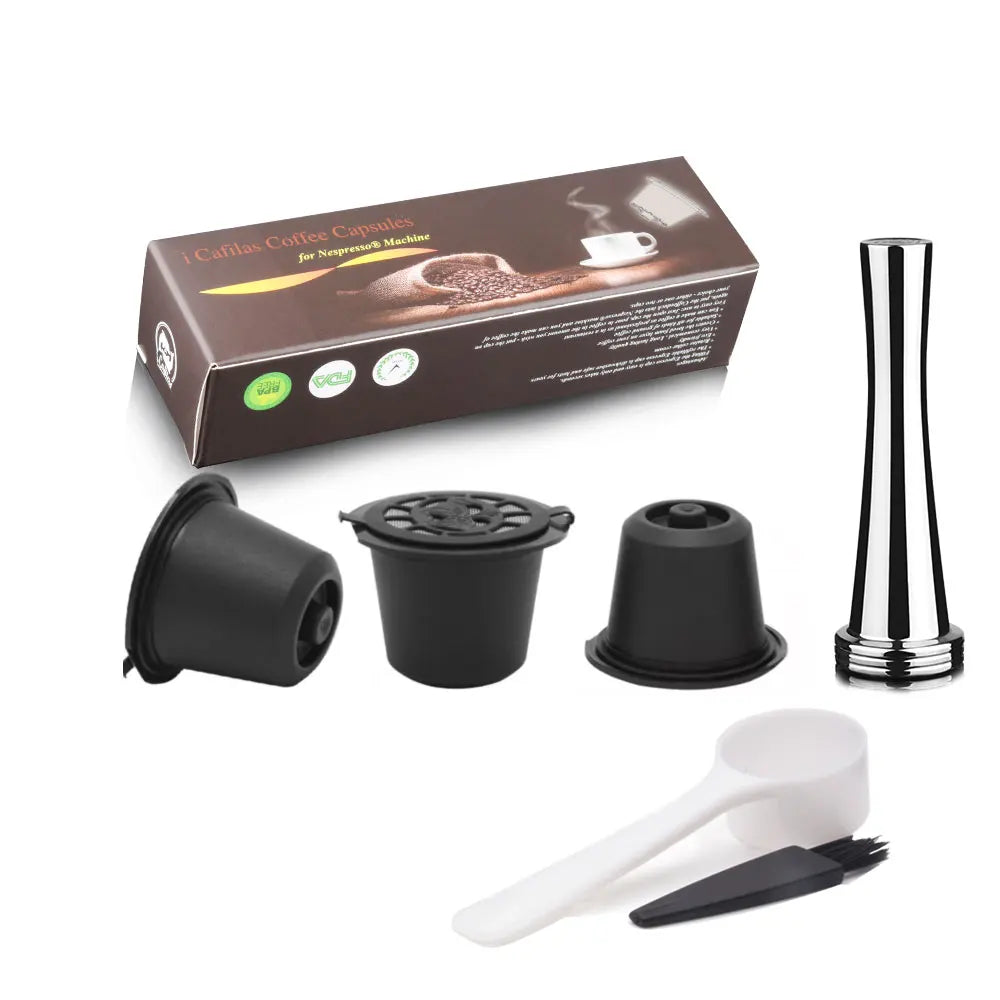 Reusable Nespresso Capsule with Stainless Steel Filter Mesh Refillable Coffee Capsule Qst 3pods BL T