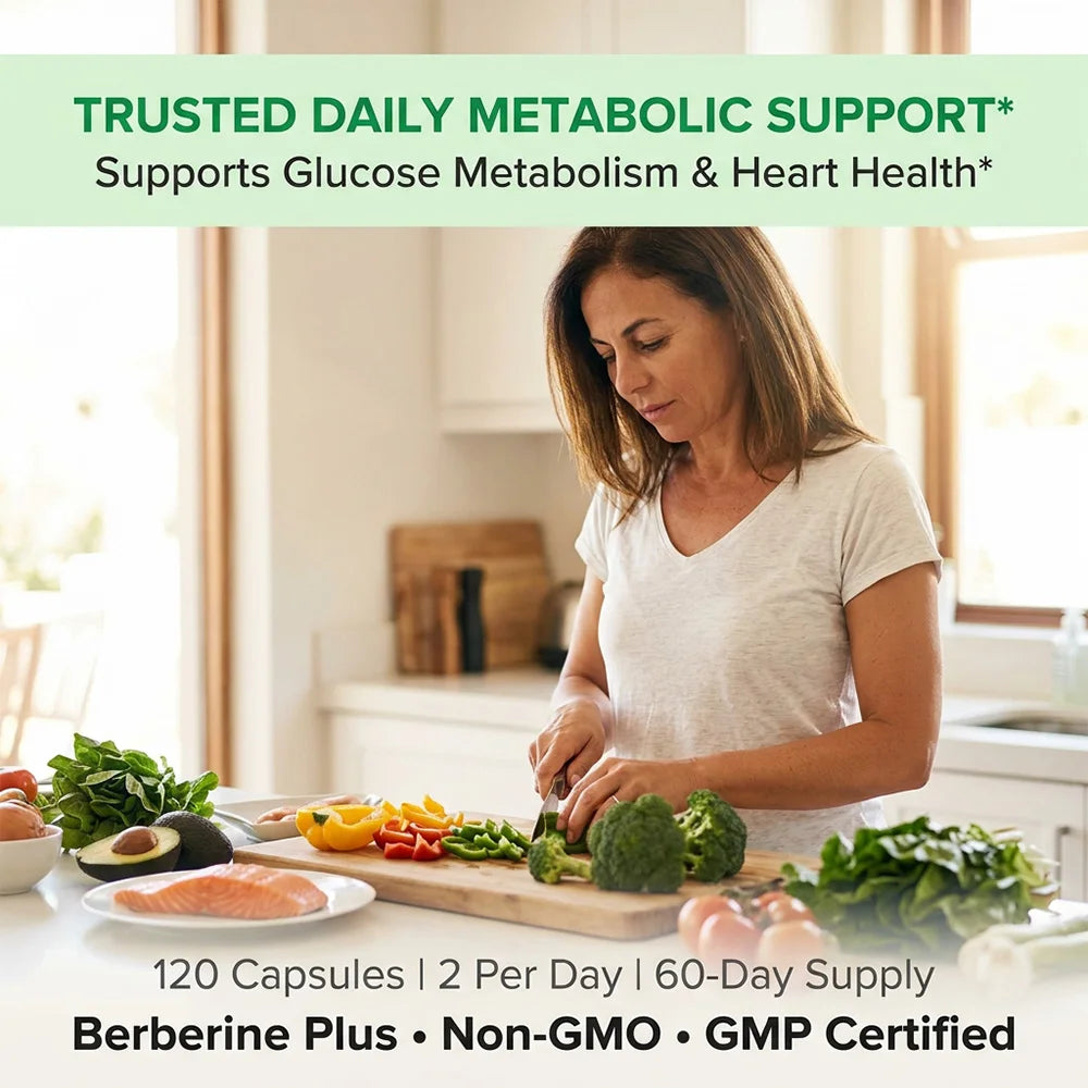 ZENVITALIZE Berberine 120 Capsules – Vegan Heart & Gut Support Herbal Supplement Qst