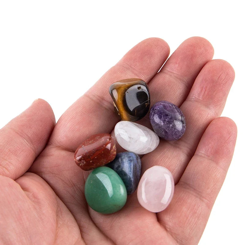 Seven Chakra Natural Crystal Gemstone Ornaments & Gift Set Crystal Gemstone Ornament Qme