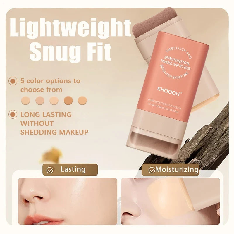 Qme 5-Color Matte Concealer Cream Stick – Waterproof Concealer Cream Stick Qme