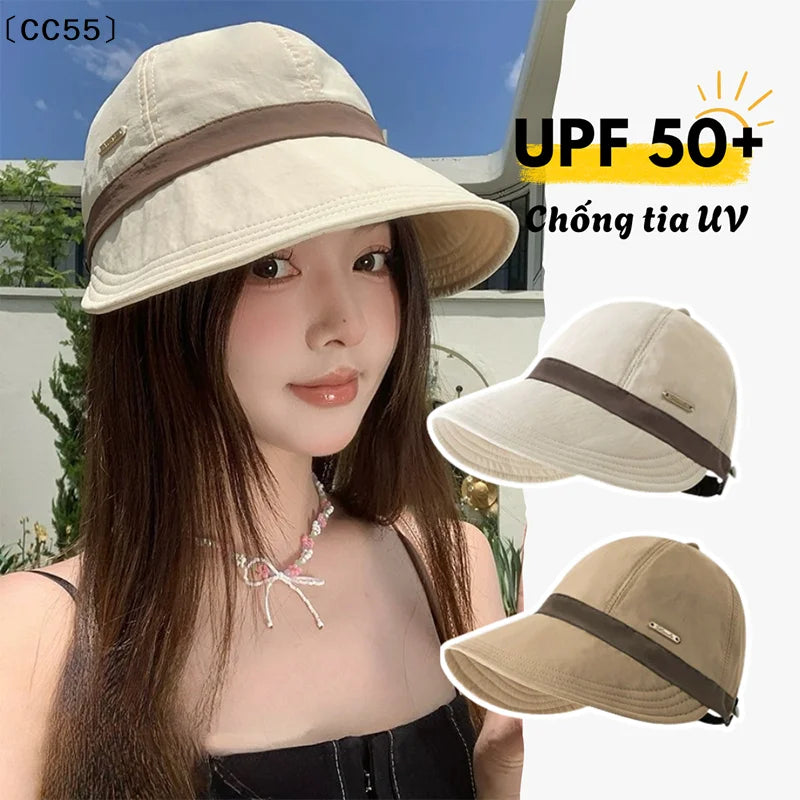 Women's Wide Brim Color-Block Fisherman Sun Hat Wide Brim Sun Hat Qst