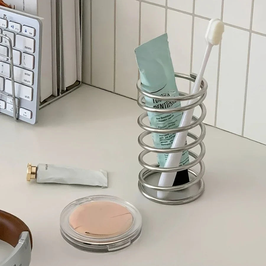 Wrought Iron Toothbrush Holder Modern Circular Floor Mount Toothbrush Holder Qme
