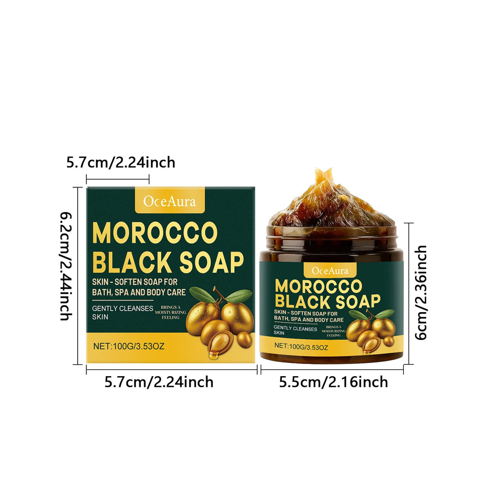Oceaura Black Bathing Soap – Moisturizing Glycerin Body Bar Body Bar Soap Qst