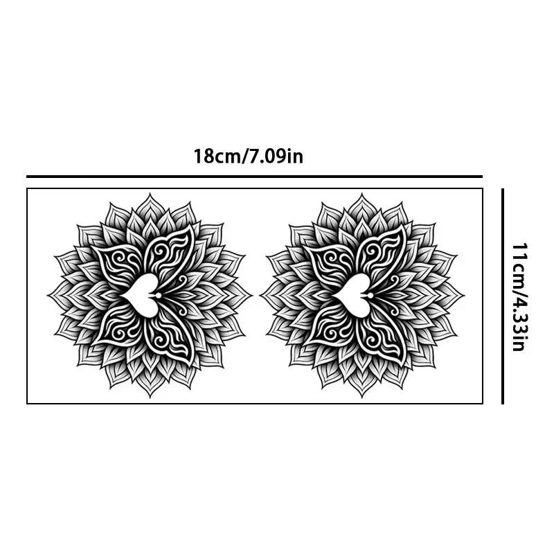 Waterproof Chest Tattoo Stickers – Love Heart Body Art Decals Temporary Tattoo Stickers Qme CC-321