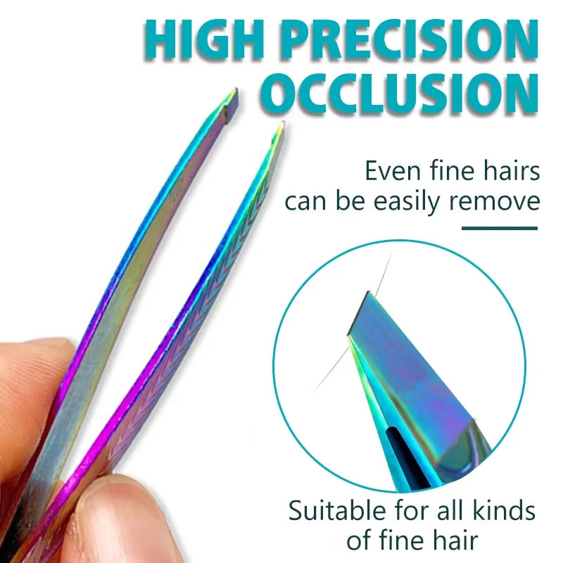 Professional Stainless Steel Eyebrow Tweezers | Salon Quality Eyebrow Tweezers Qme