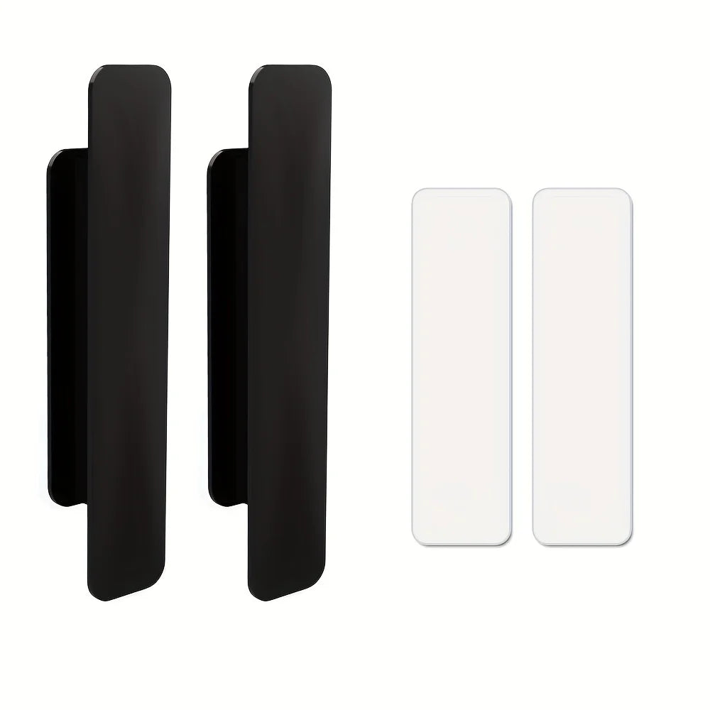 Self-Adhesive No-Drill Door Handles – Set of 2 Cabinet Pulls Cabinet Door Handle Qme 2PCS black
