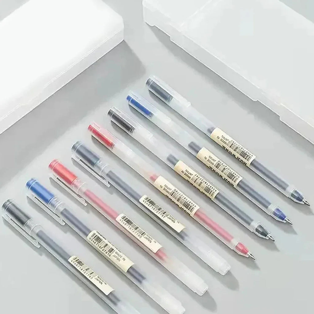 Kawaii Gel Pens Black Red Blue 0.38mm Fine Tip – 3-Pack Gel Pen Set Qme