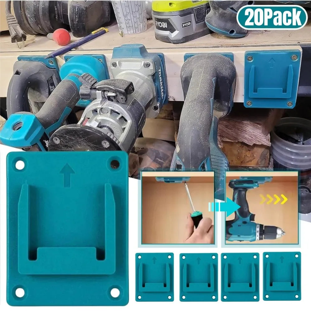 Wall Mount Drill Storage Bracket for Makita & Bosch 18V Li-ion Tool Storage Bracket Qme