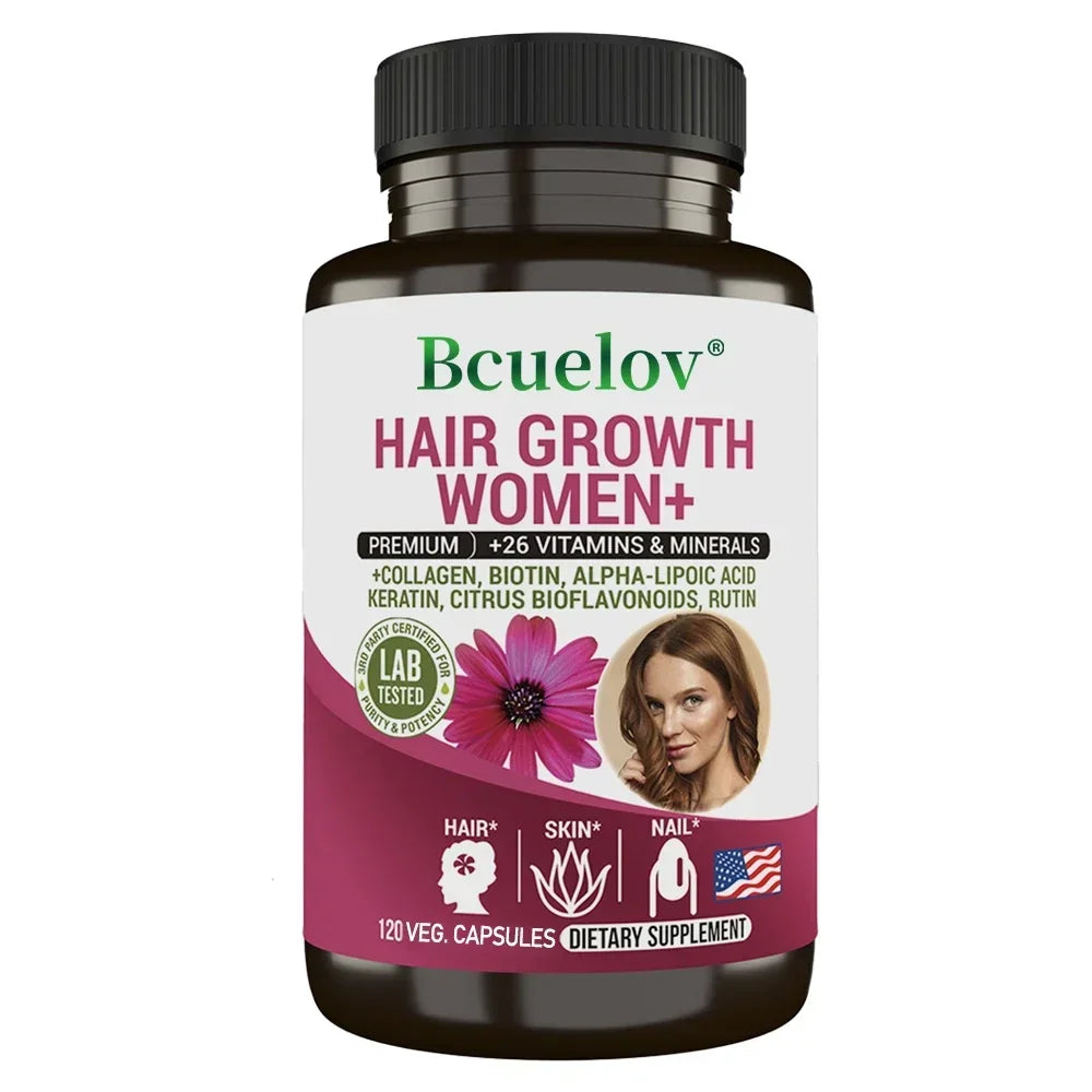 Women's Hair Growth Capsules – Biotin, Collagen & Vitamins Hair Growth Supplement Qst 120 count-1 bottle