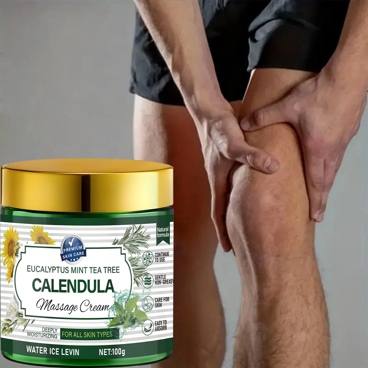 Eucalyptus Mint Tea Tree Calendula Massage Cream | Retinol Body Massage Cream Qme