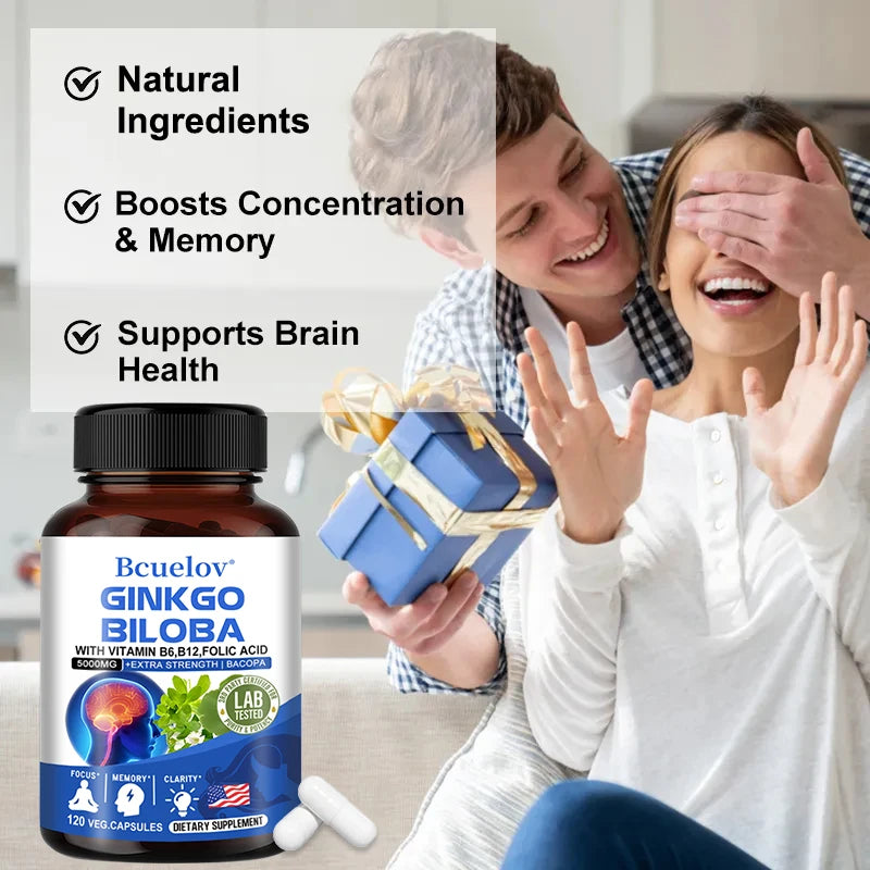 Ginkgo Biloba Capsules – Memory, Focus & Cognitive Support Herbal Supplement Qst