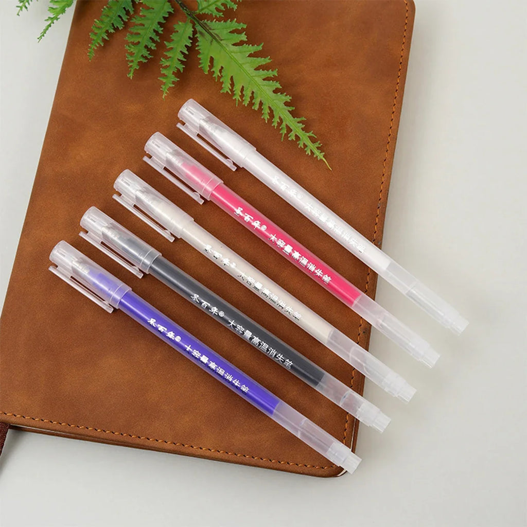 6-Color Heat Erasable Gel Pens for Fabric Sewing & Crafts Erasable Craft Pens Qme