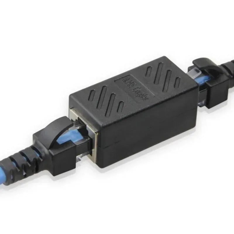 RJ45 Double Socket Adapter Cat7 Cat6 Cat5e Ethernet Coupler RJ45 Ethernet Coupler Qme
