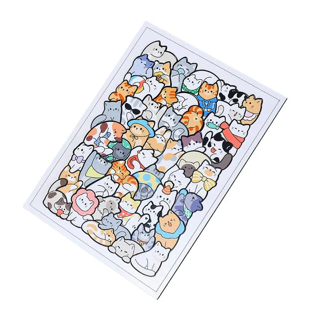 Wooden Cat Animal Puzzle Stacking Toy – Educational Kids Gift Wooden Kids Puzzle Qme Cat 1