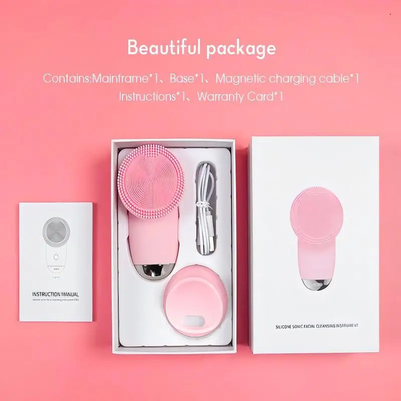 VIMYSHOW Sonic Silicone Face Cleansing Brush – IPX-7 Waterproof Facial Cleansing Brush Qst