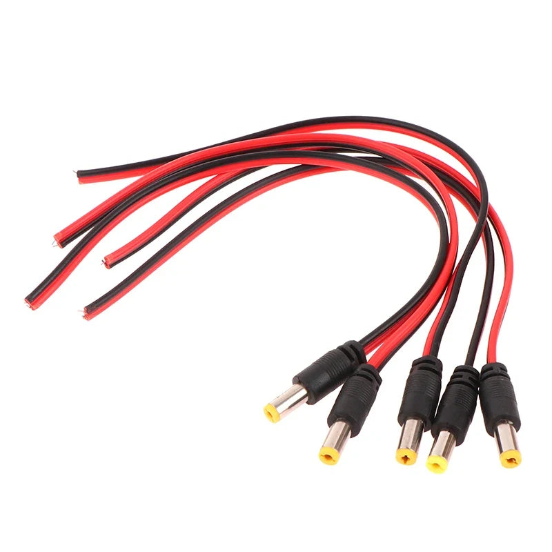 DC Power Male Female Cable 12V Connector for CCTV – 5 Pack DC Power Connector Qme A 5pcs