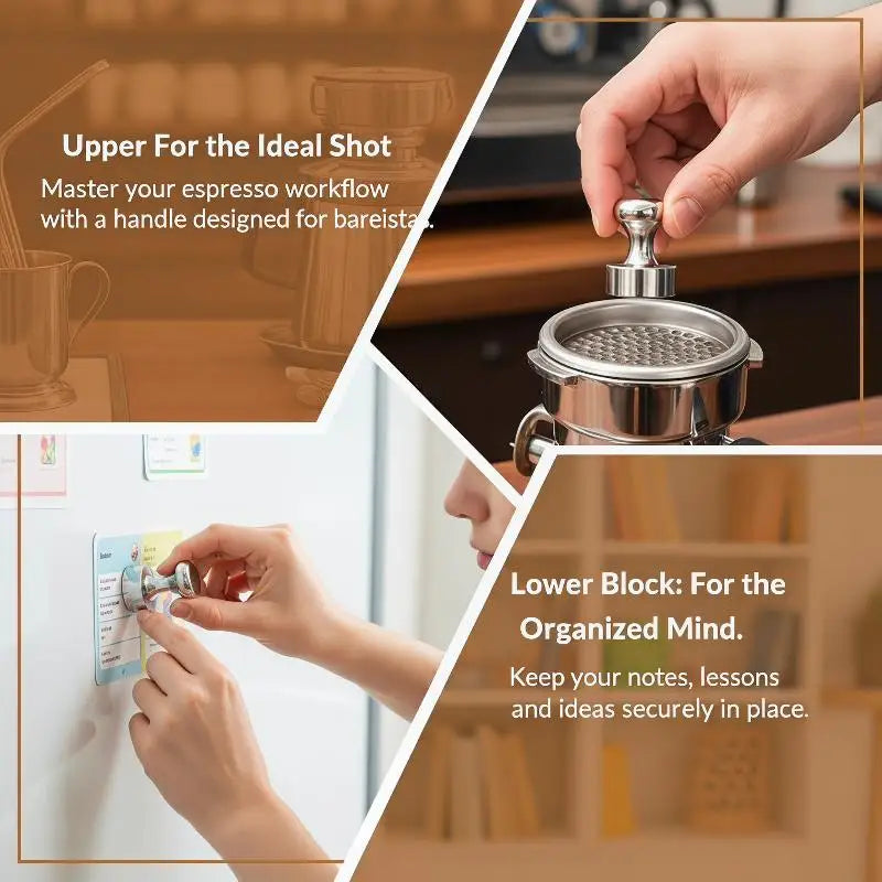 Reusable Espresso Puck Screen Magnet Handle 51mm 53mm Filter Espresso Puck Screen Qme