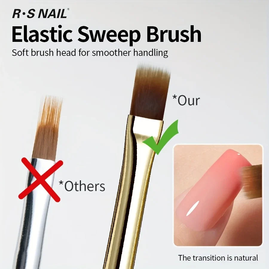 Elastic Gradient Nail Brush – Soft Bristles for Ombre Art Nail Art Brush Qme