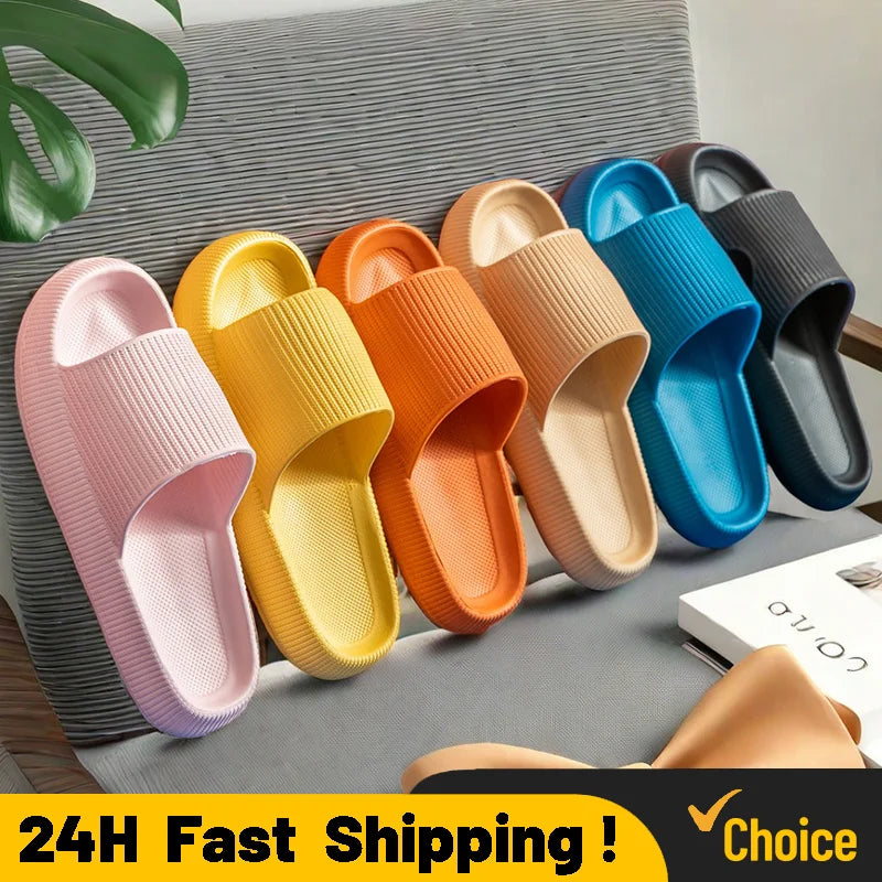 Women's Platform Cloud Slippers – EVA Soft Slide Sandals Platform Slide Slippers Qme