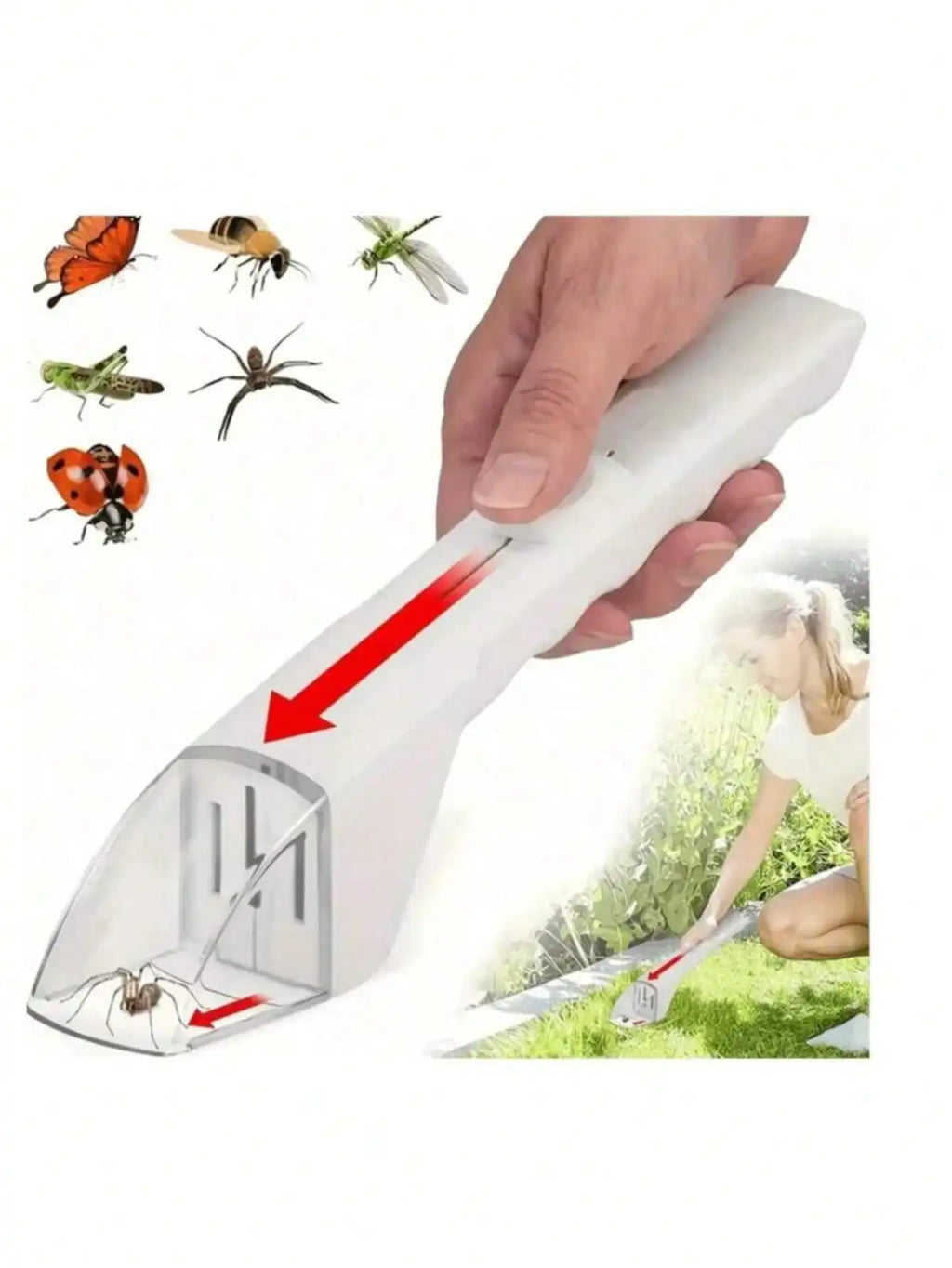 Handheld Insect Trap – Spider, Bee & Bug Capture Tool Insect Capture Tool Qme