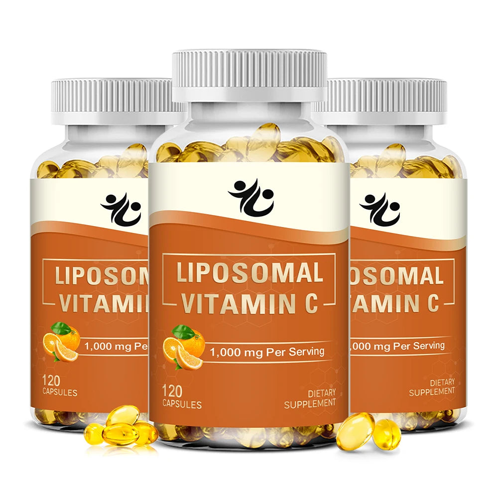 Liposomal Vitamin C 1000mg Capsules – High Absorption Antioxidant Vitamin C Supplement Qst 120 count-3 bottle