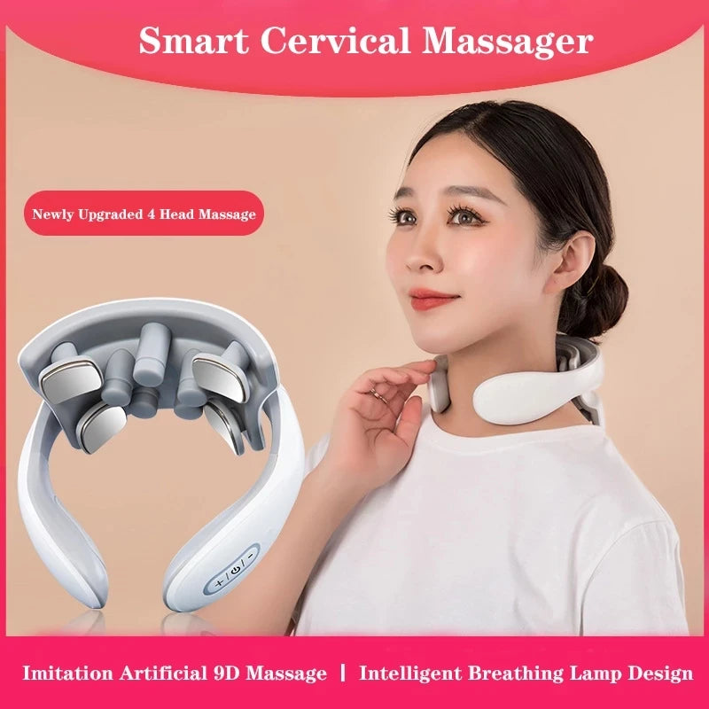 PAQIN Electric Neck Massager – Pulse, Vibration & Red Light Electric Neck Massager Qst