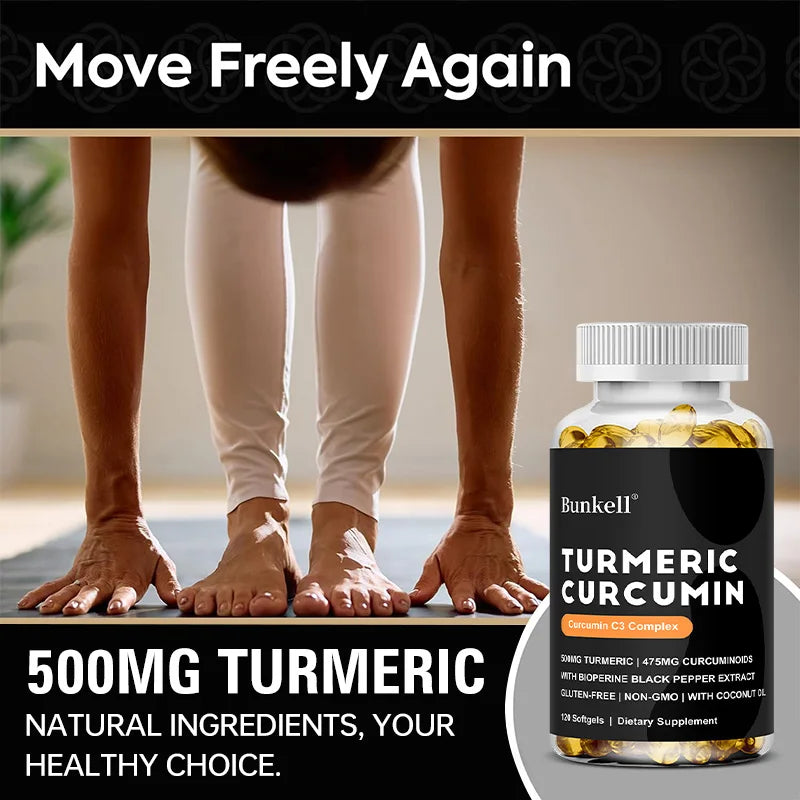 Turmeric Curcumin Capsules with BioPerine | Dietary Supplement Herbal Supplement Qst