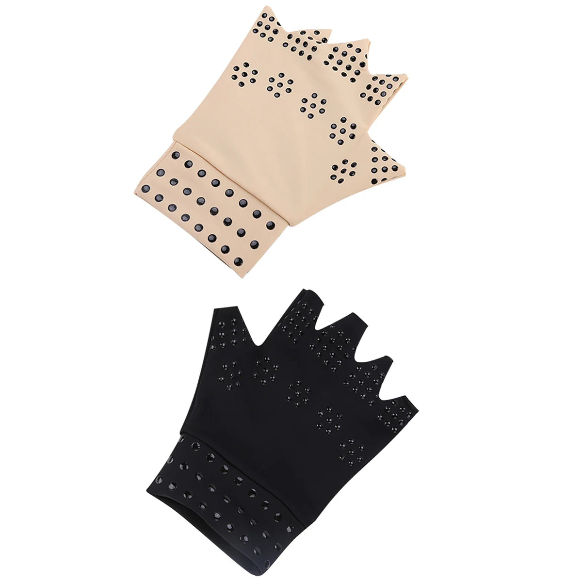 Unisex Nylon Fingerless Compression Gloves – Breathable 1 Pair Fingerless Compression Gloves Qme