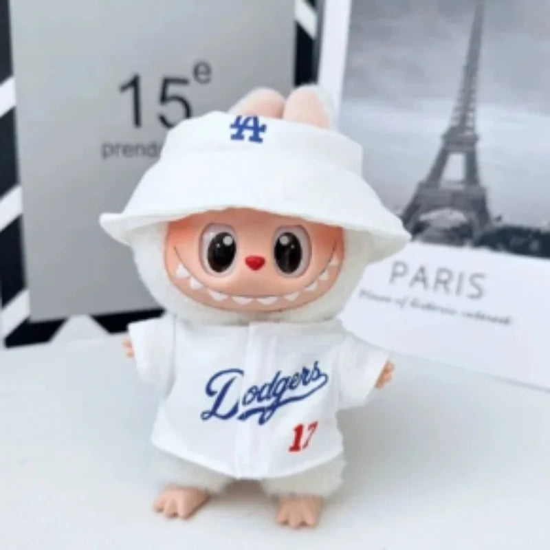 Labubu 15/17cm Doll Outfit Set – Baseball, Sweater & Skirt