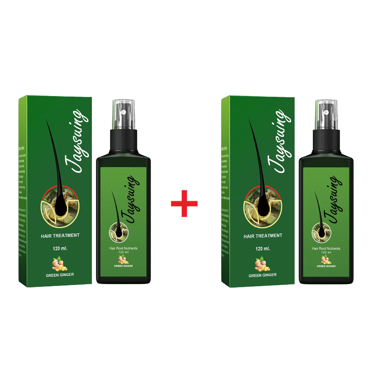 Ginger Hair Growth Spray – Scalp Nourishing Serum 30ml/120ml Hair Growth Serum Qst 120ml x2pcs